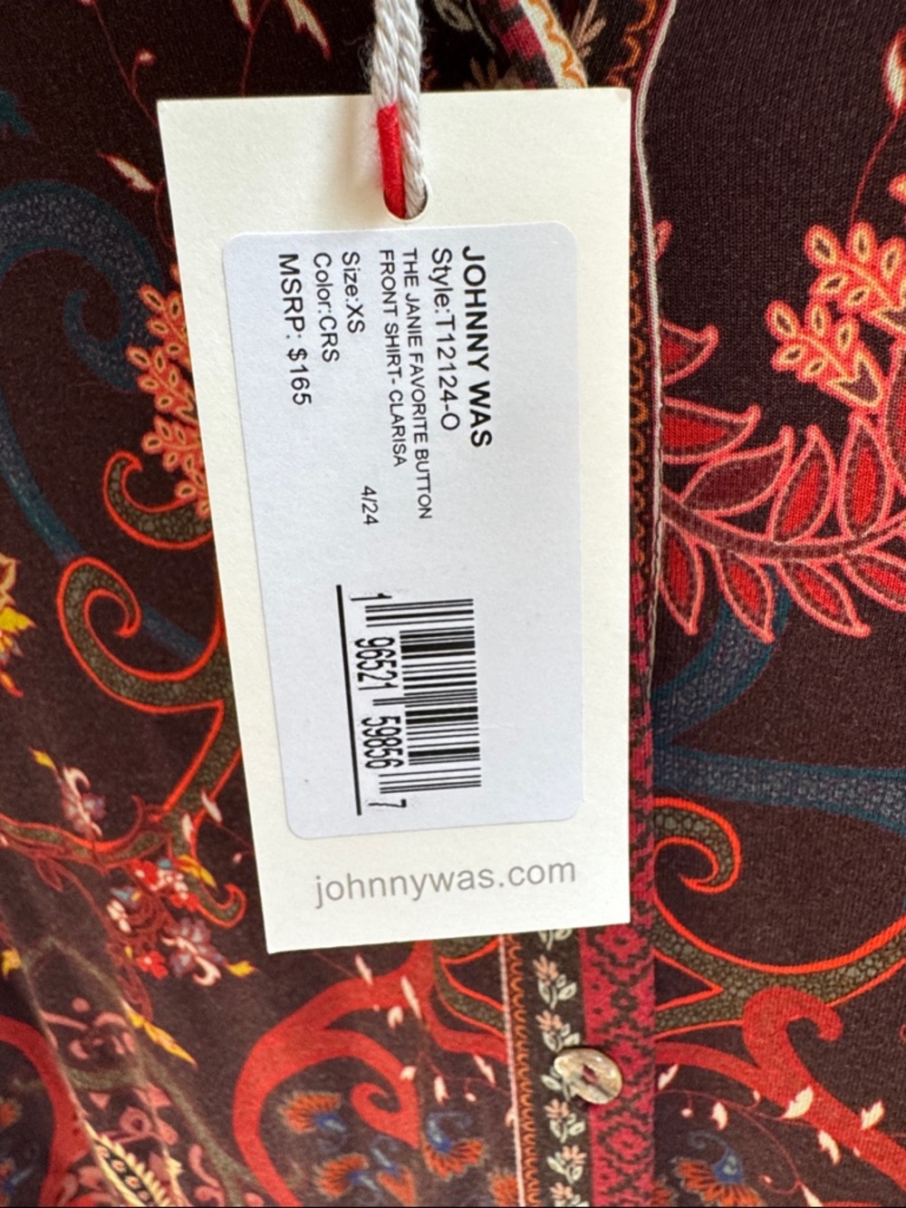 Johnny Was‎ Floral Embroidered Top - Picture 7 of 7